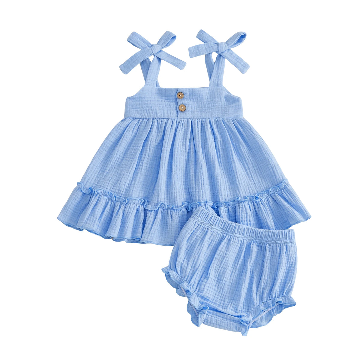 Lila Baby Doll Dress Set - Natural