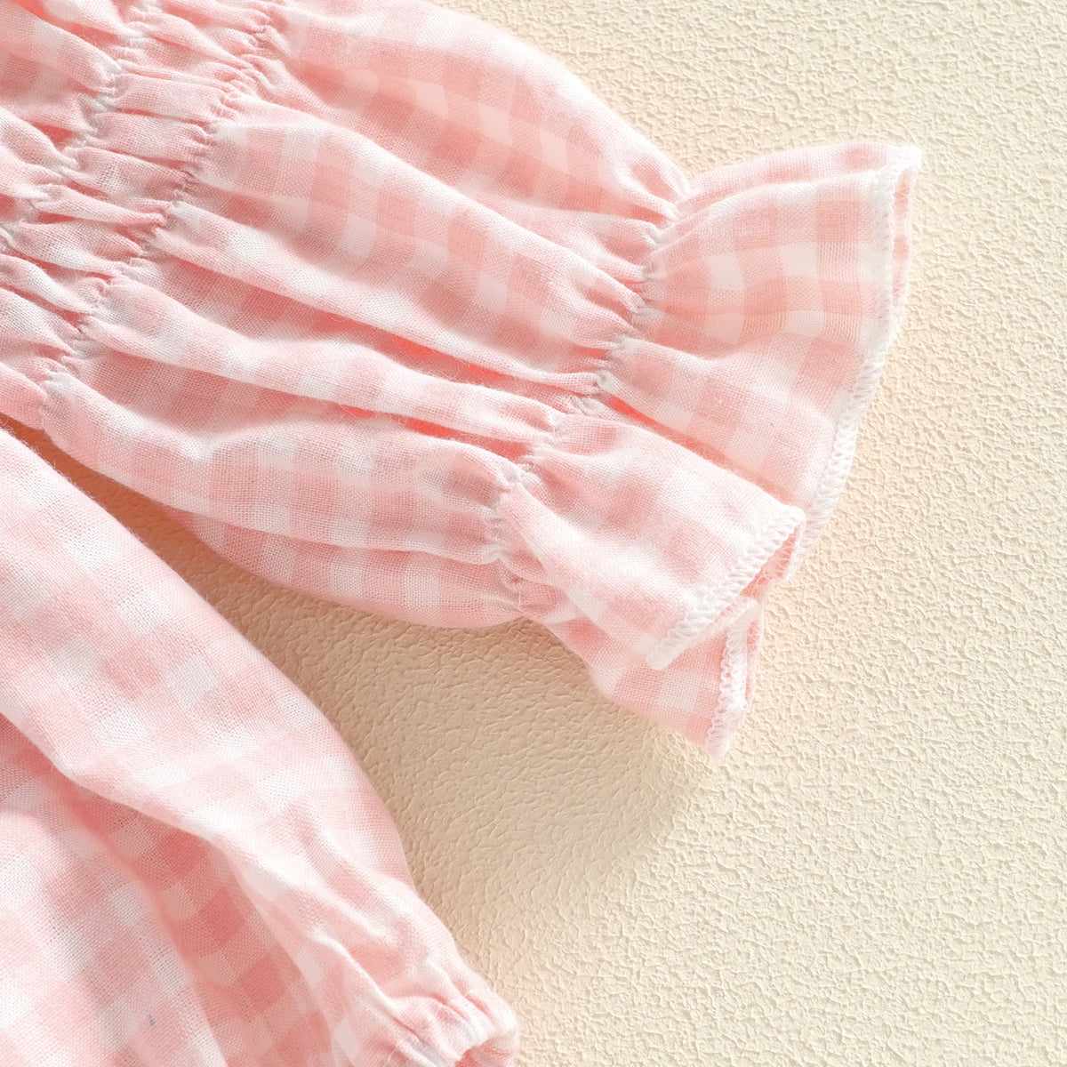 Harlow Plaid Collar Romper Set - Pink