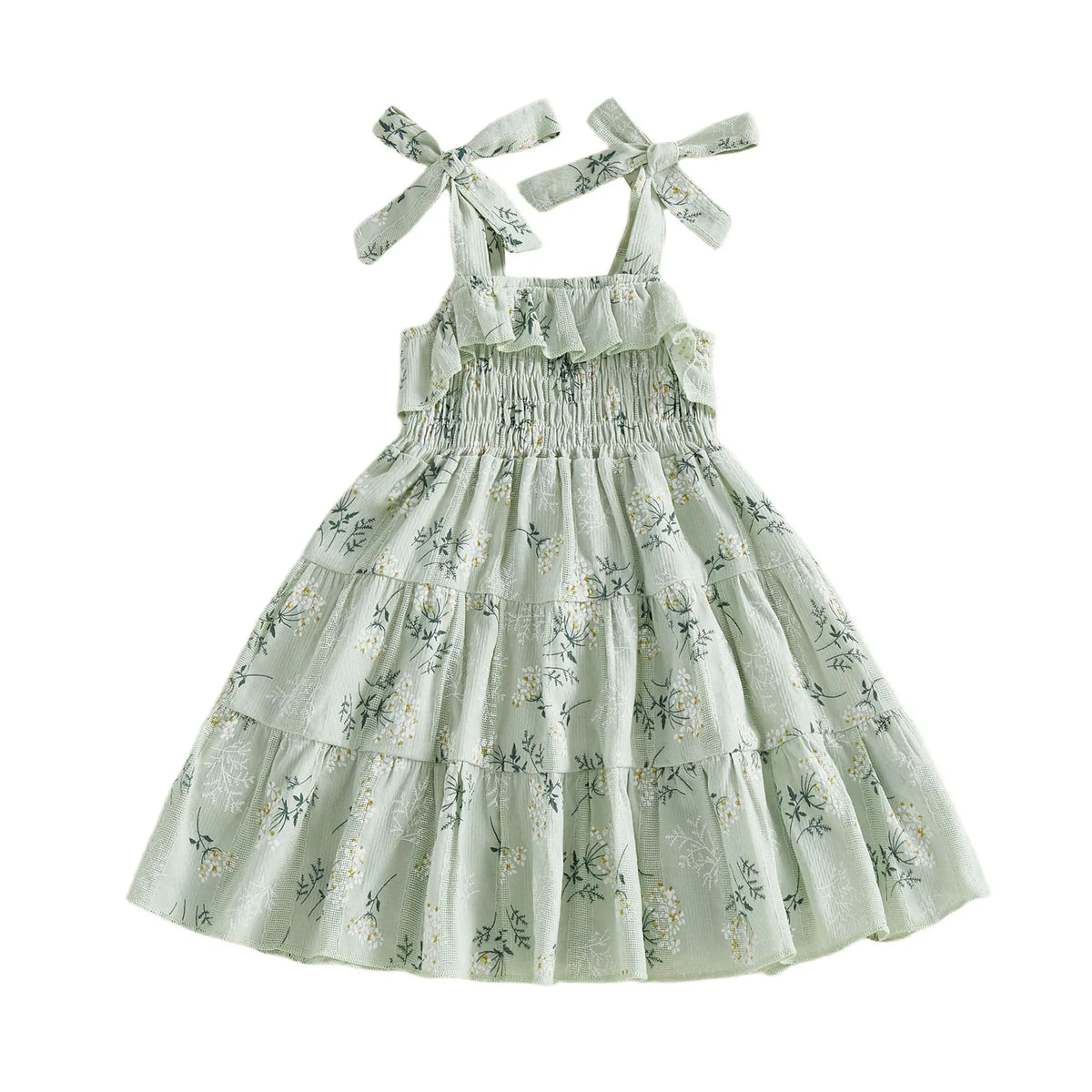 Emerysn Tiered Summer Dress - Snow