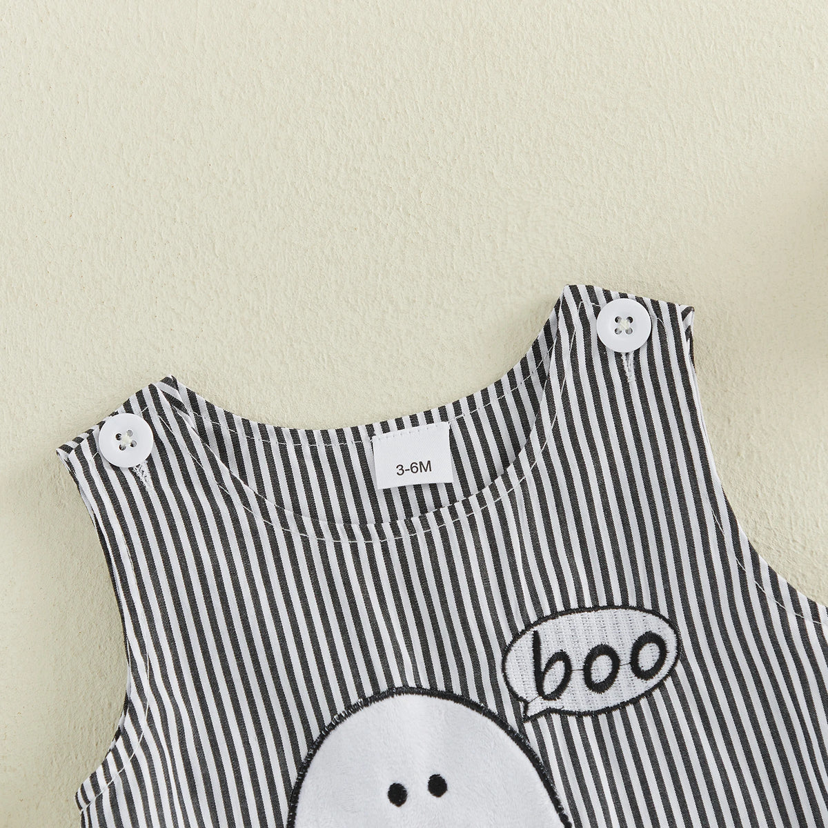 Boo Stripe Halloween Jumpsuit