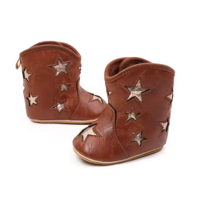 Avery Star Cowboy Baby Boots