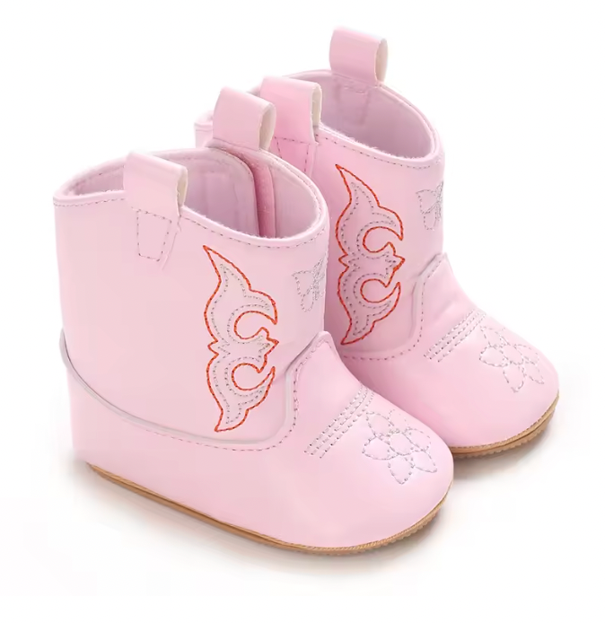 Callie Cowboy Baby Boots - Pink