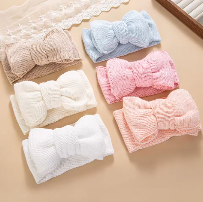 Coco Knit Bow Headband - Milk