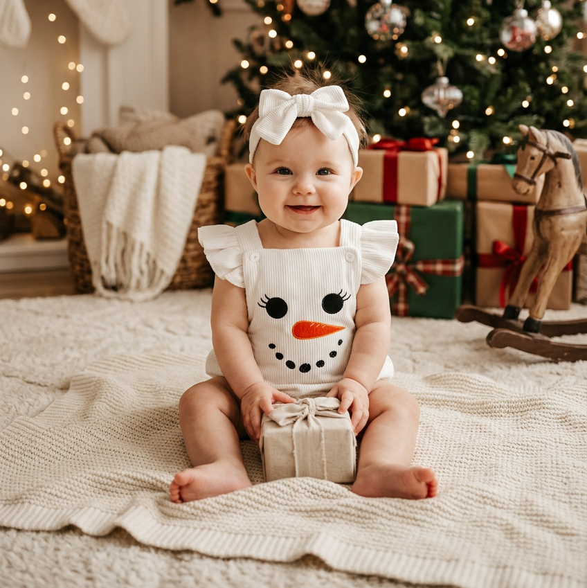 Snowman Christmas Romper