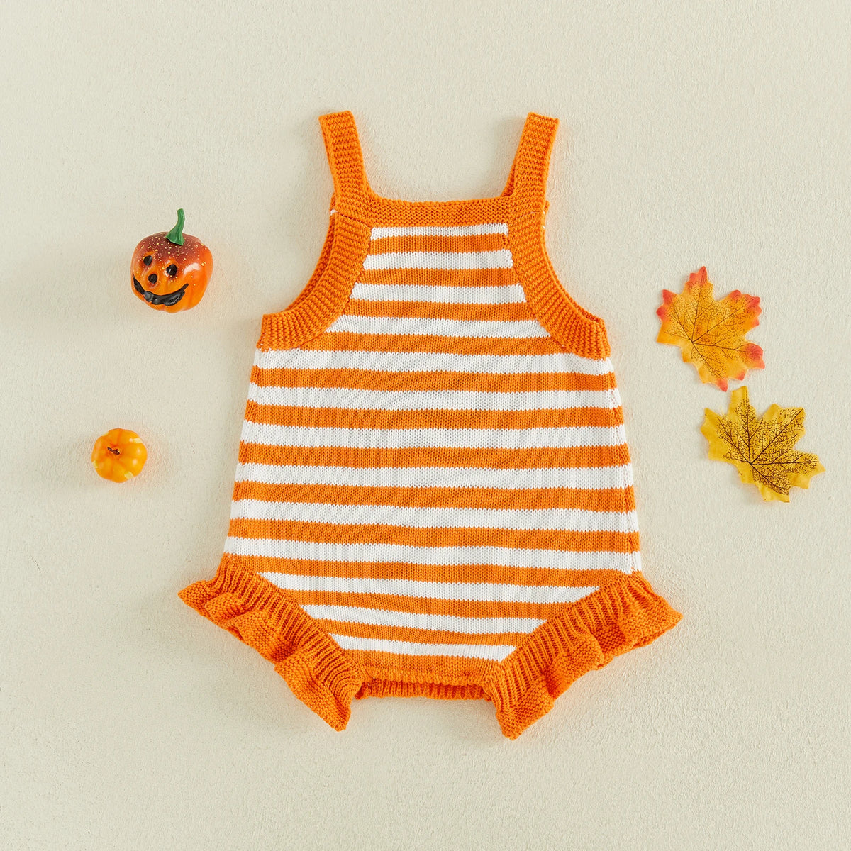 Ghost Embroidered Knit Halloween Romper