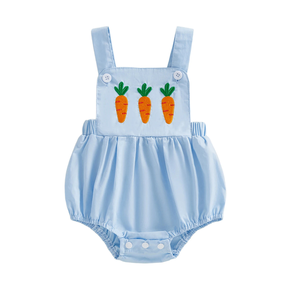Carrot Easter Romper - Blue