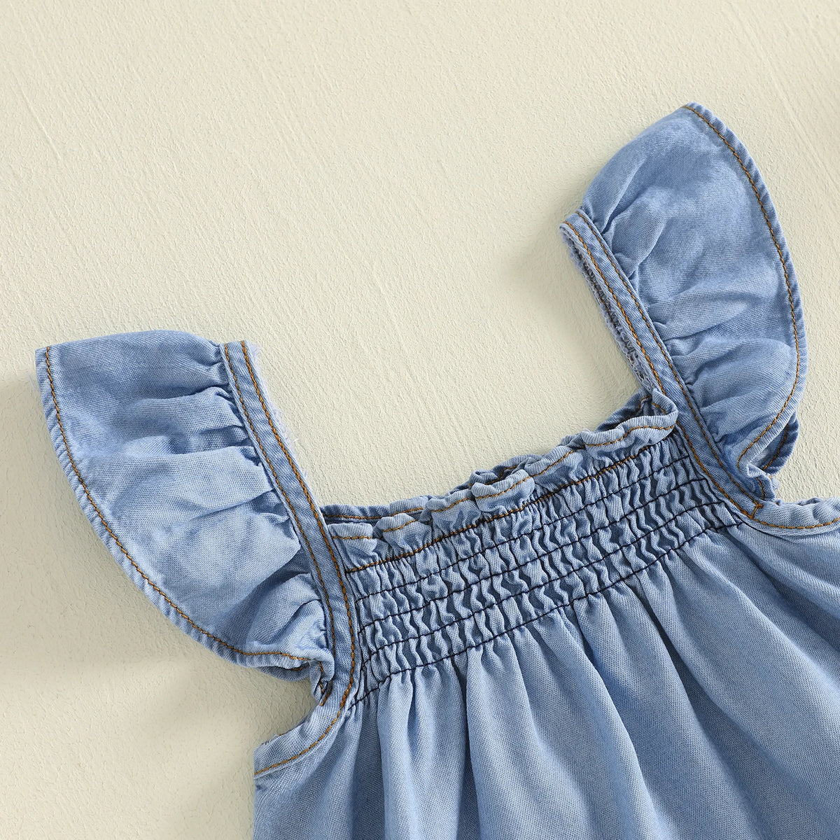 Dimity Denim Babydoll Bloomer Set