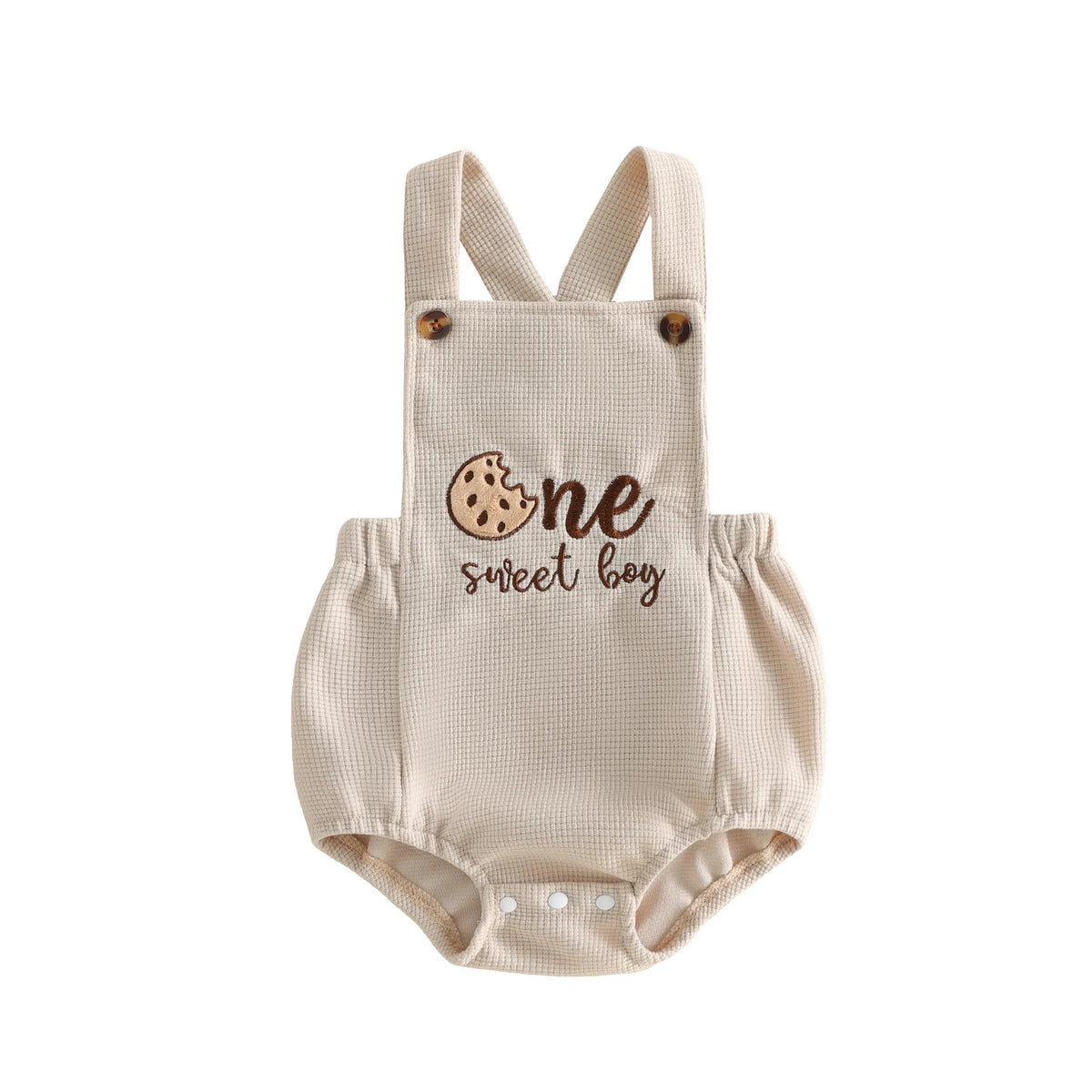 One Sweet Boy Birthday Romper - Natural