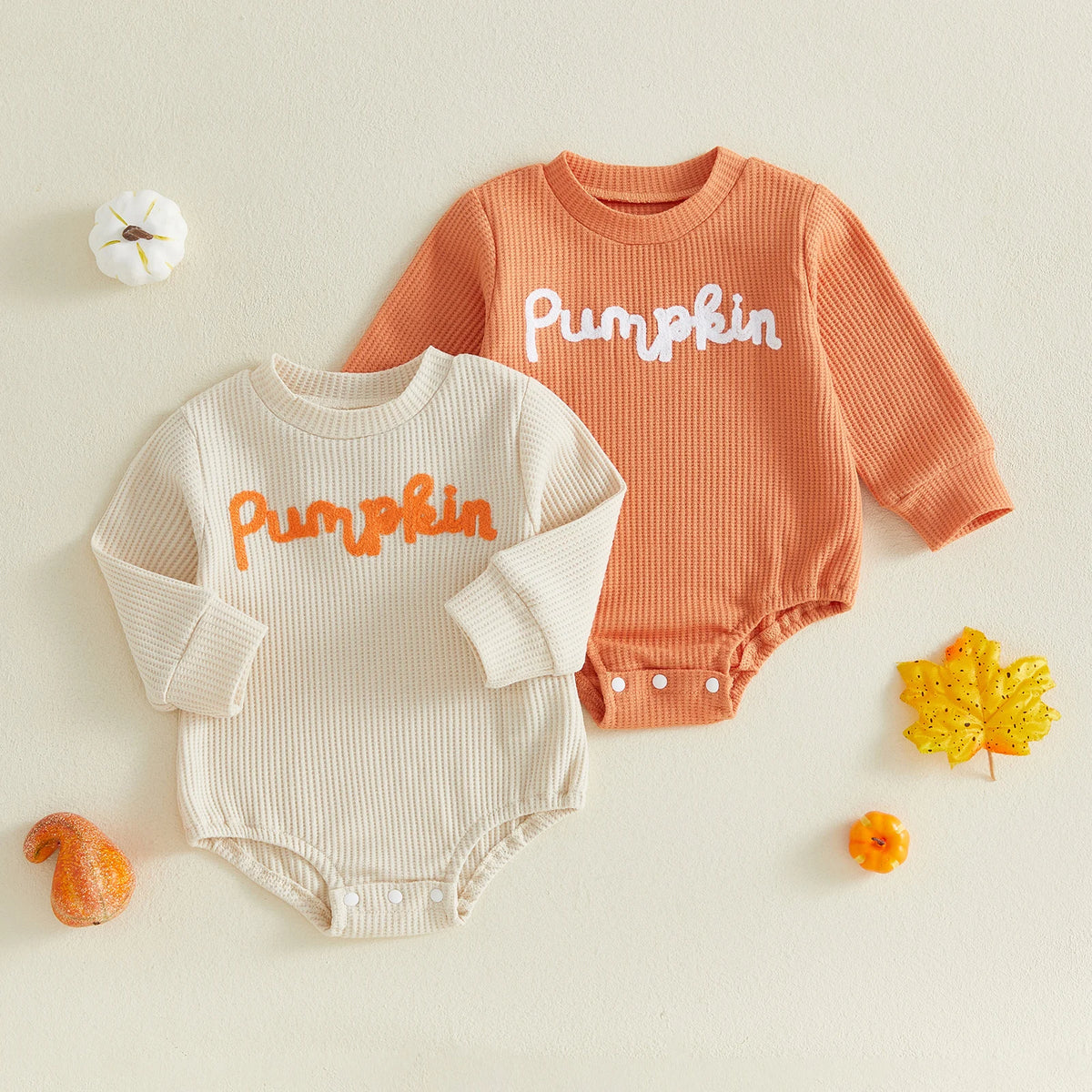 Pumpkin Halloween Romper - Orange