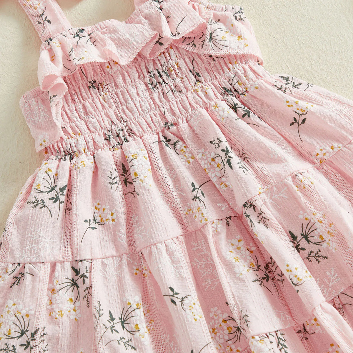 Emerysn Tiered Summer Dress - Pink