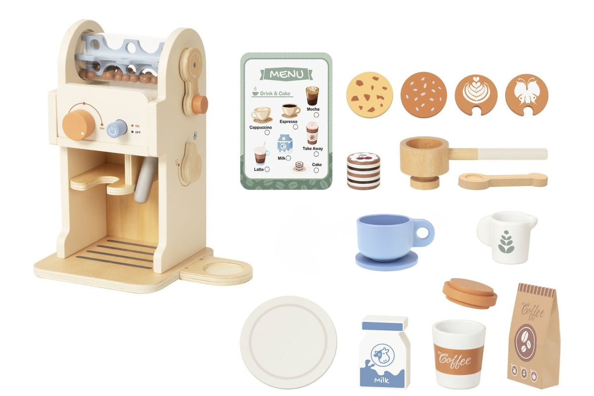 Wooden Coffee Machine Playset
