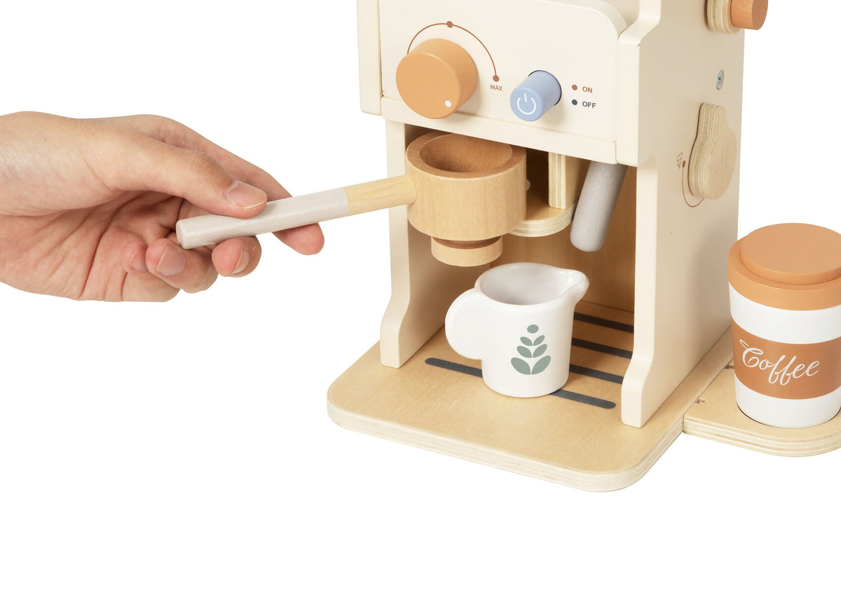 Wooden Coffee Machine Playset