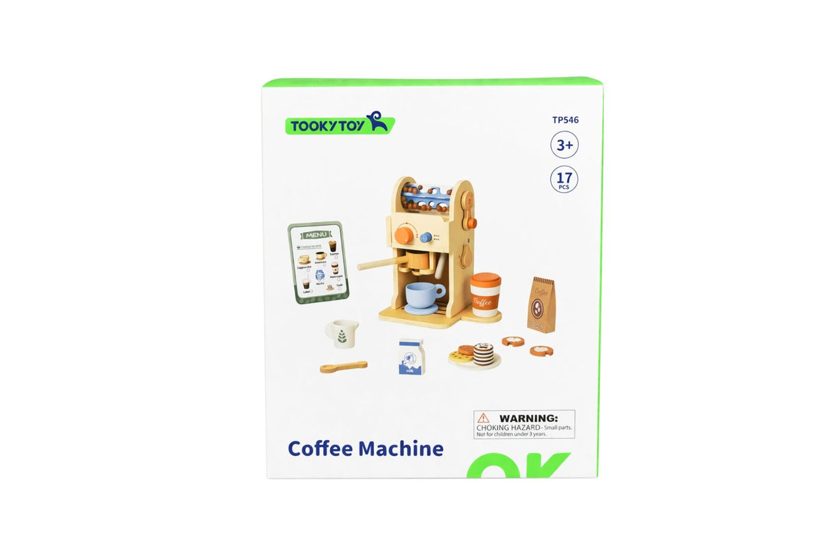 Wooden Coffee Machine Playset