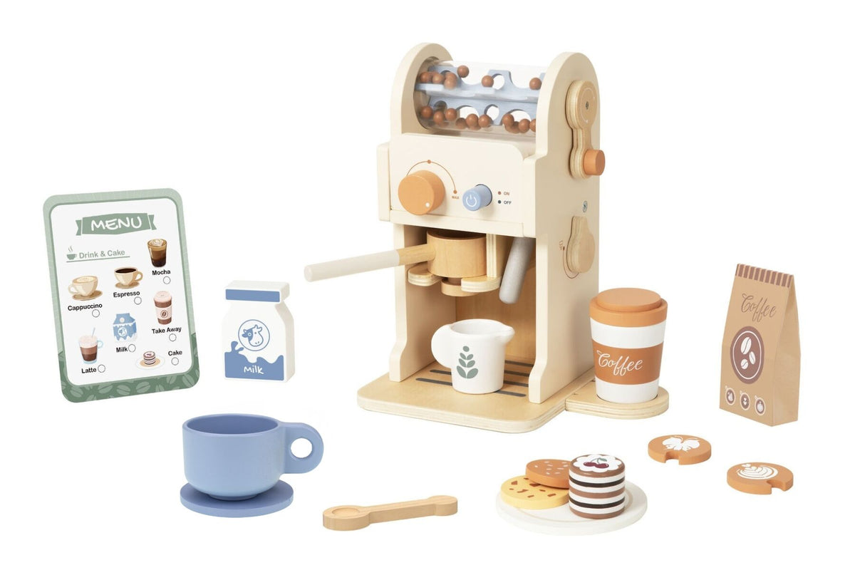 Wooden Coffee Machine Playset