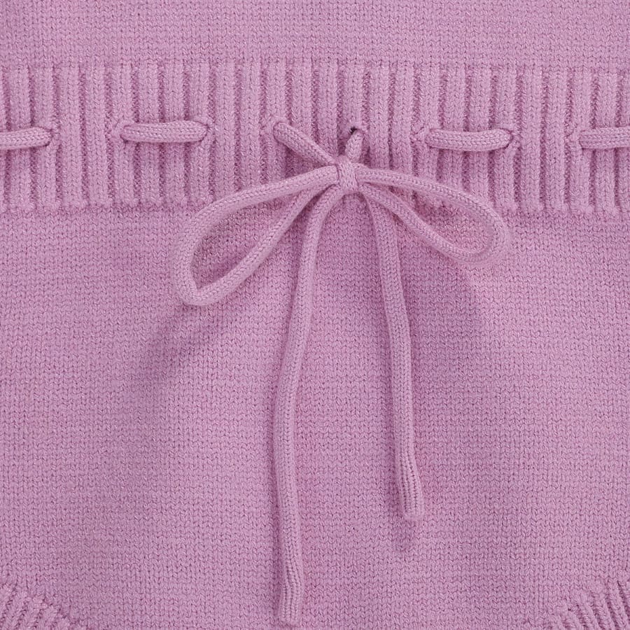 Adalyn Sleeveless Knitted Romper - Purple - 6-12 Months - Rompers Rompers