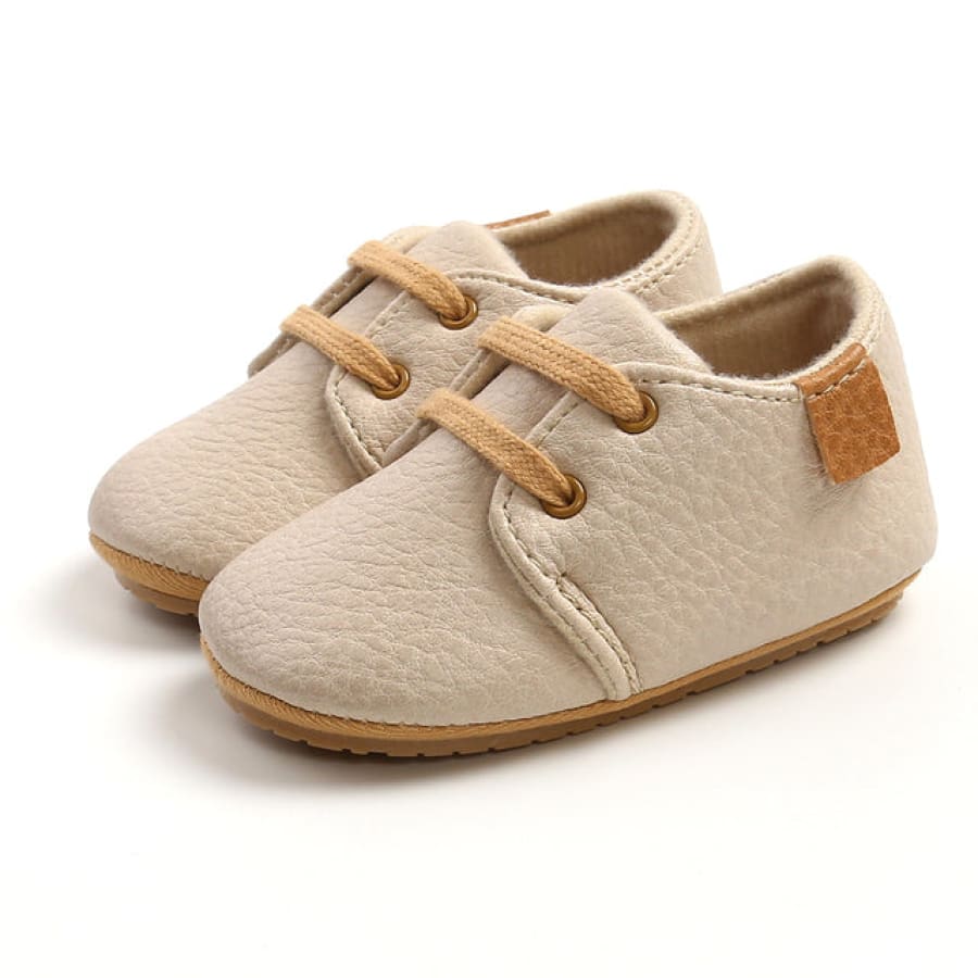 Aiden Lace Up Pre Walker - Latte - 12-18 Months - shoes shoes