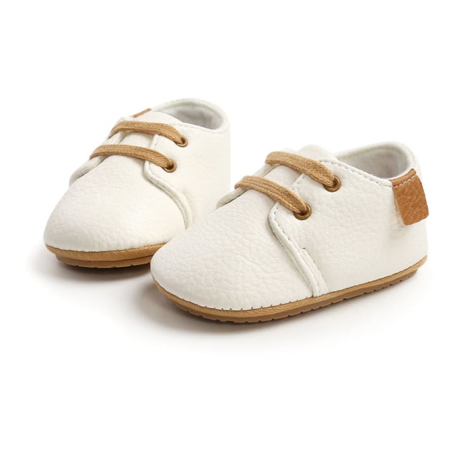Aiden Lace Up Pre Walker - Milk - 12-18 Months - shoes shoes