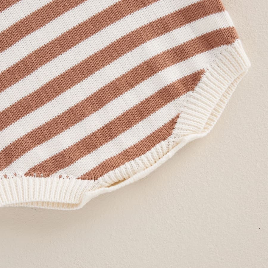 Alex Stripe Knit Romper - Earth