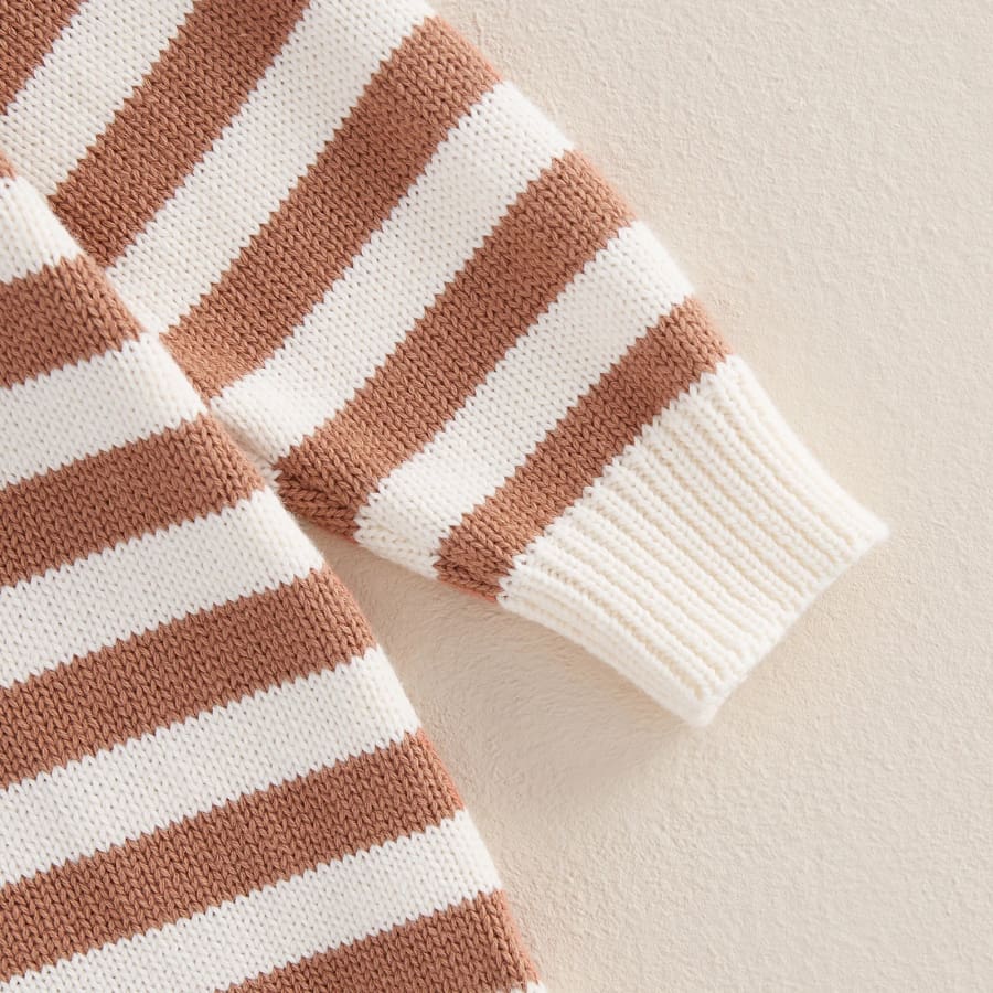 Alex Stripe Knit Romper - Earth