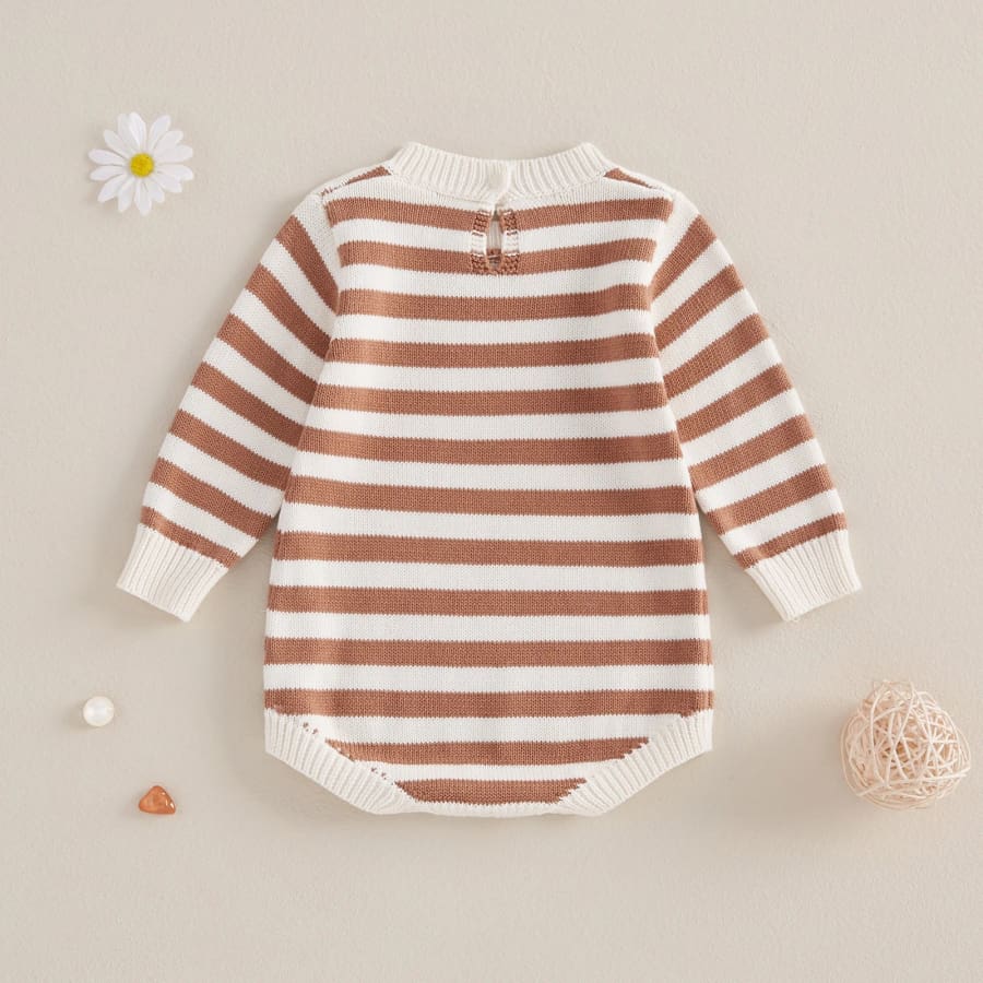 Alex Stripe Knit Romper - Earth