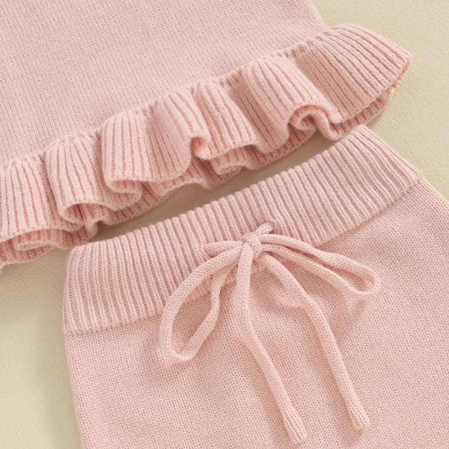 Amara Frill Knit Bloomer Set - Natural