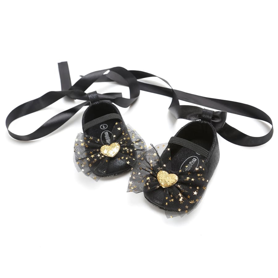 Anaise Flutters &amp; Hearts Ballet Flat - Black - shoes shoes