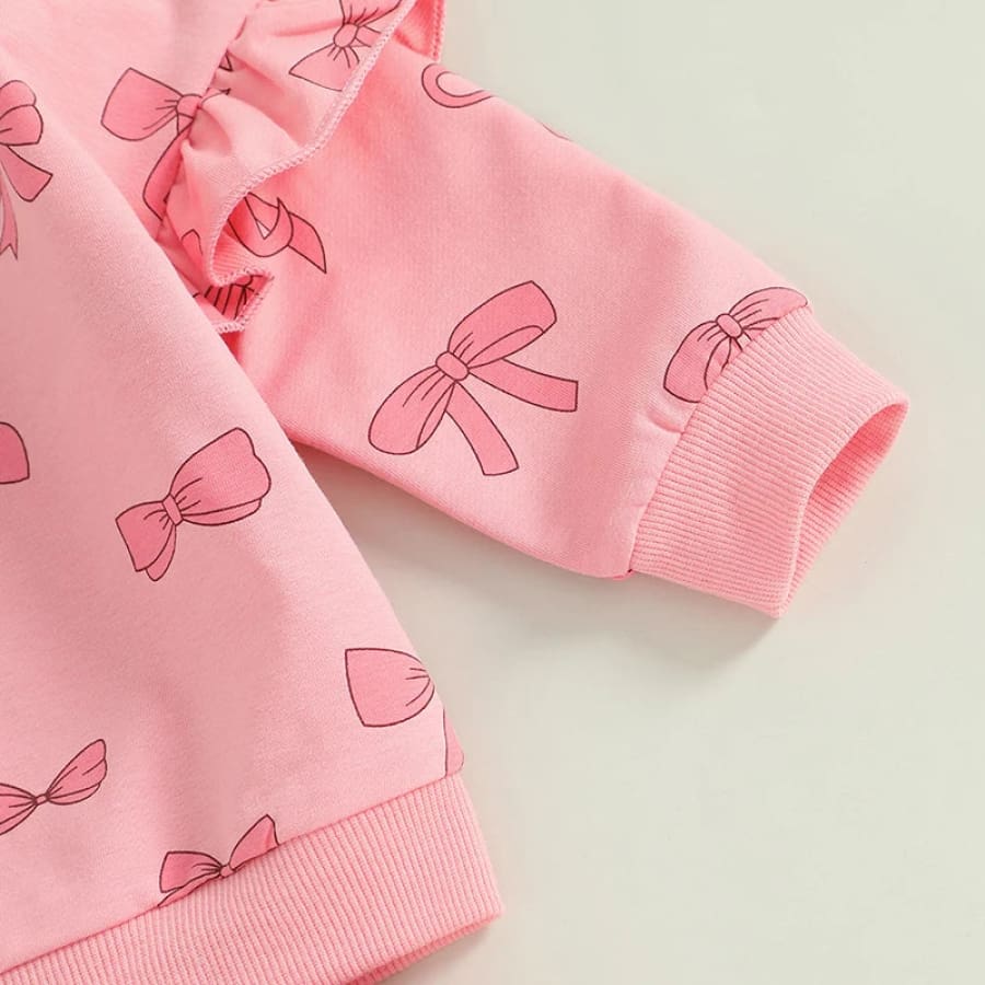 Annabelle Bow Trackie Set - Pink