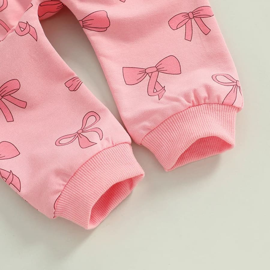 Annabelle Bow Trackie Set - Pink