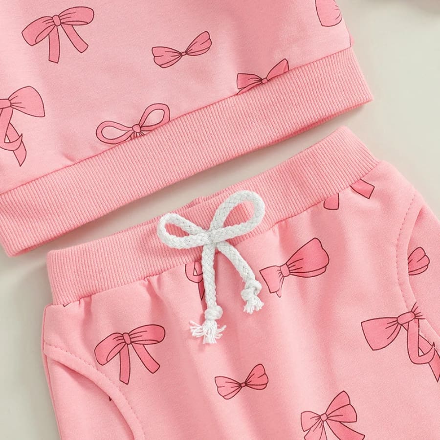Annabelle Bow Trackie Set - Pink