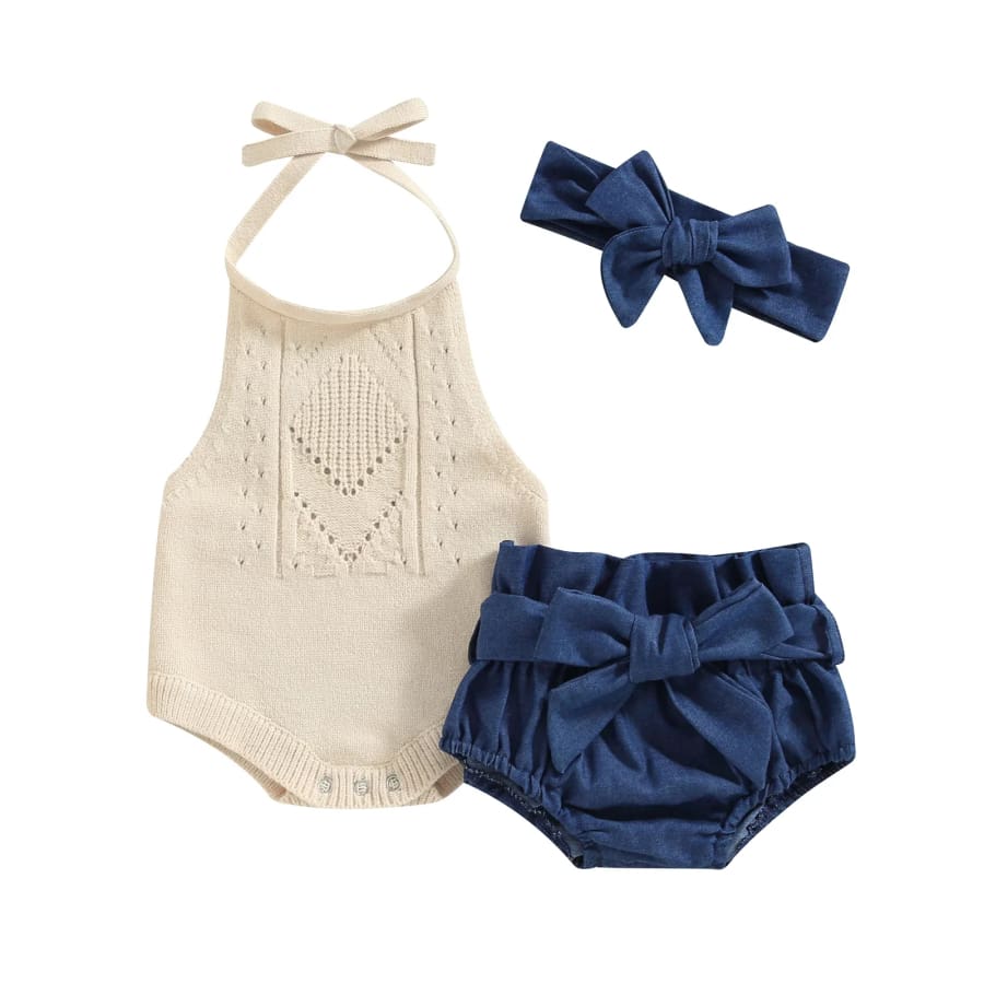 Annie Halter Knit + Bloomer Set - 0-3 Months