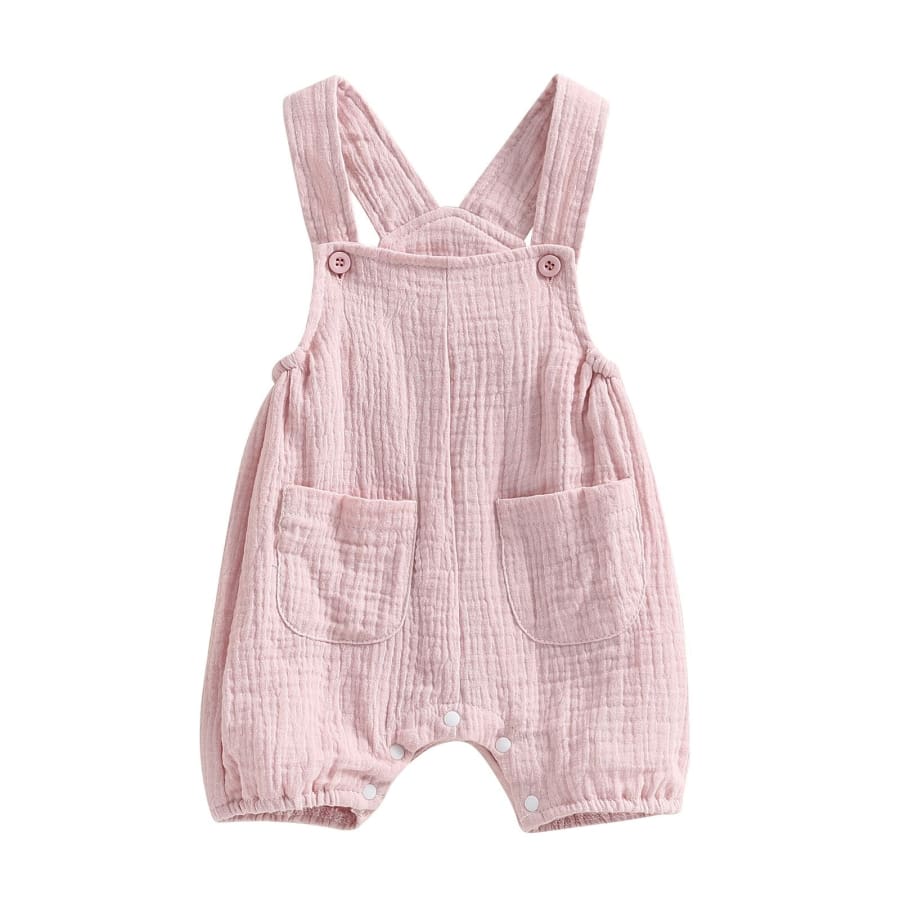 Arden Pocket Jumpsuit - Pink - 0-6 Months