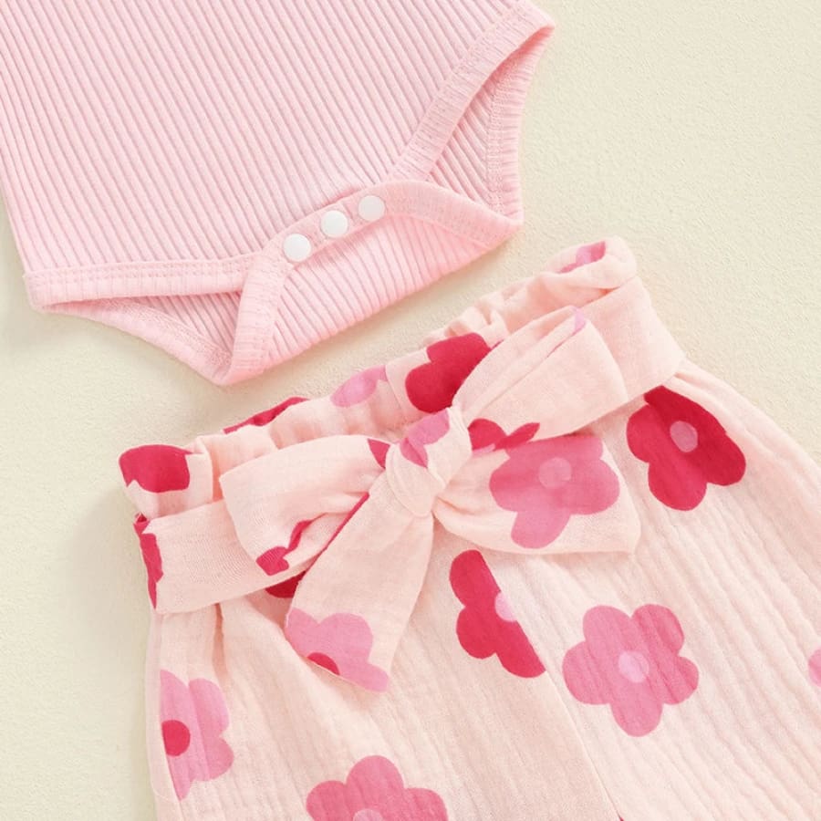 Ayana Long Sleeve Flutter Set - Pink