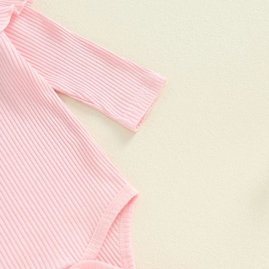 Ayana Long Sleeve Flutter Set - Pink