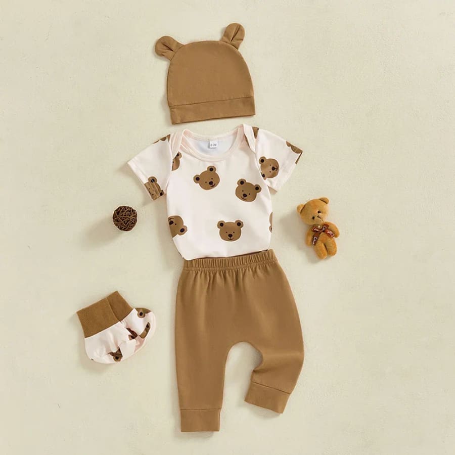 Baby Bear Beanie Set - 0-3 Months