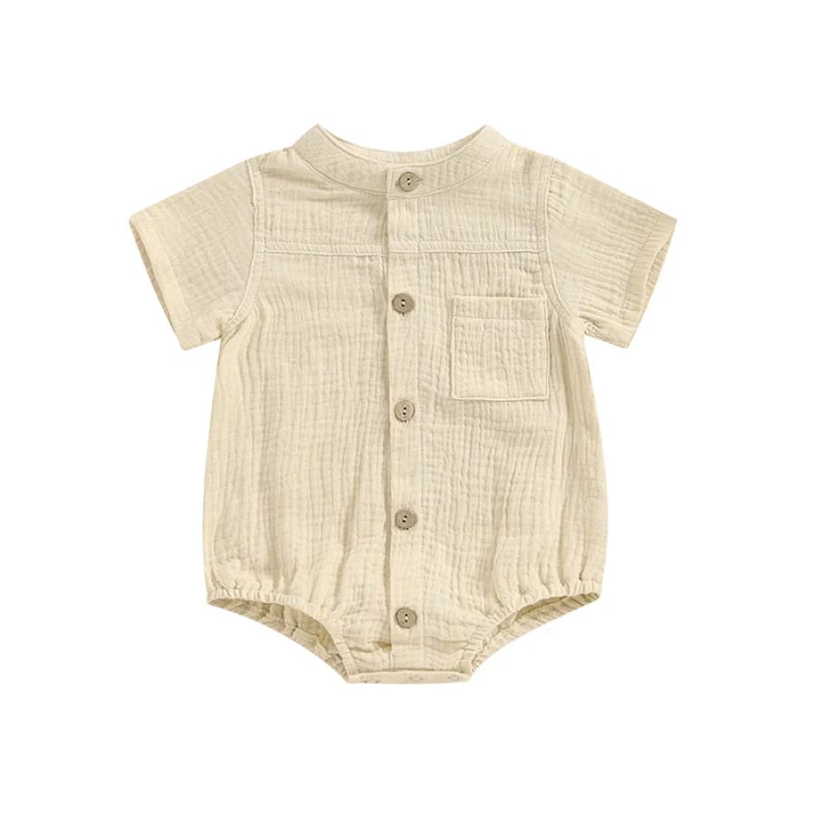 Bailey Button Up Onesie - Earth