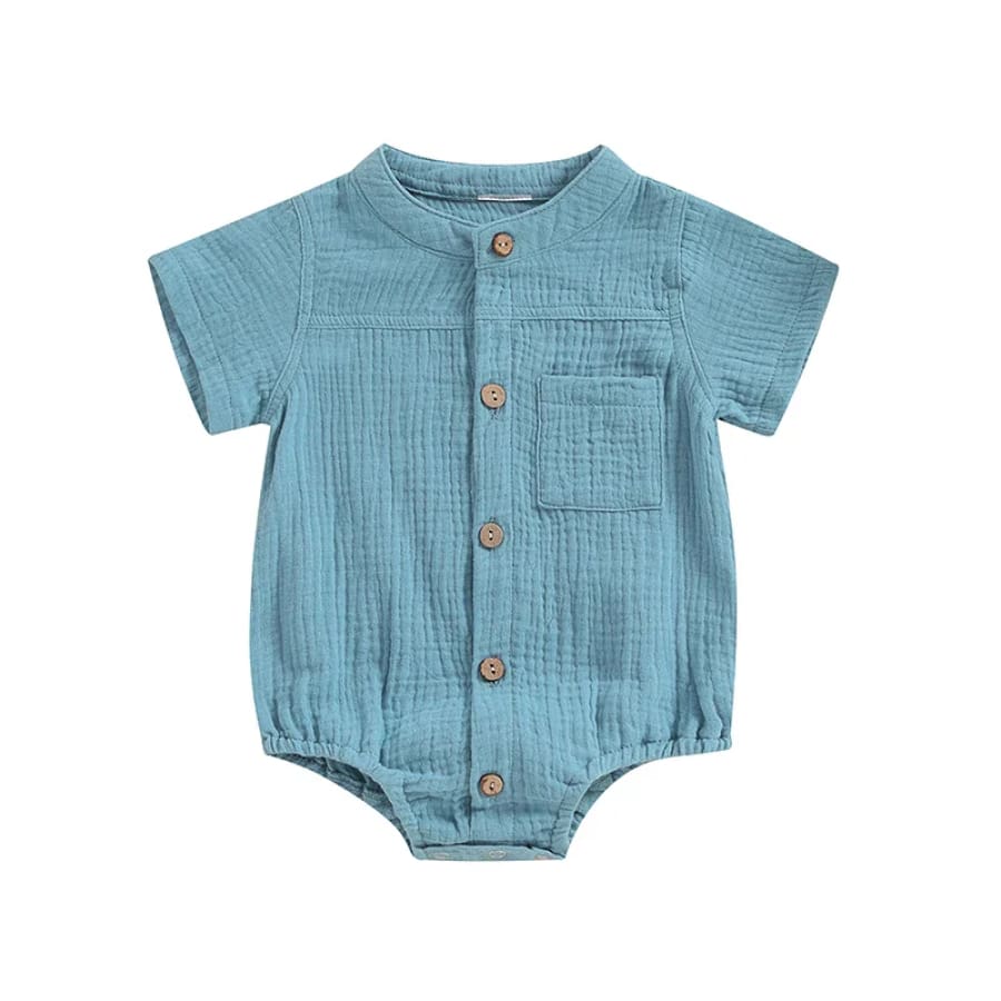 Bailey Button Up Onesie - Snow