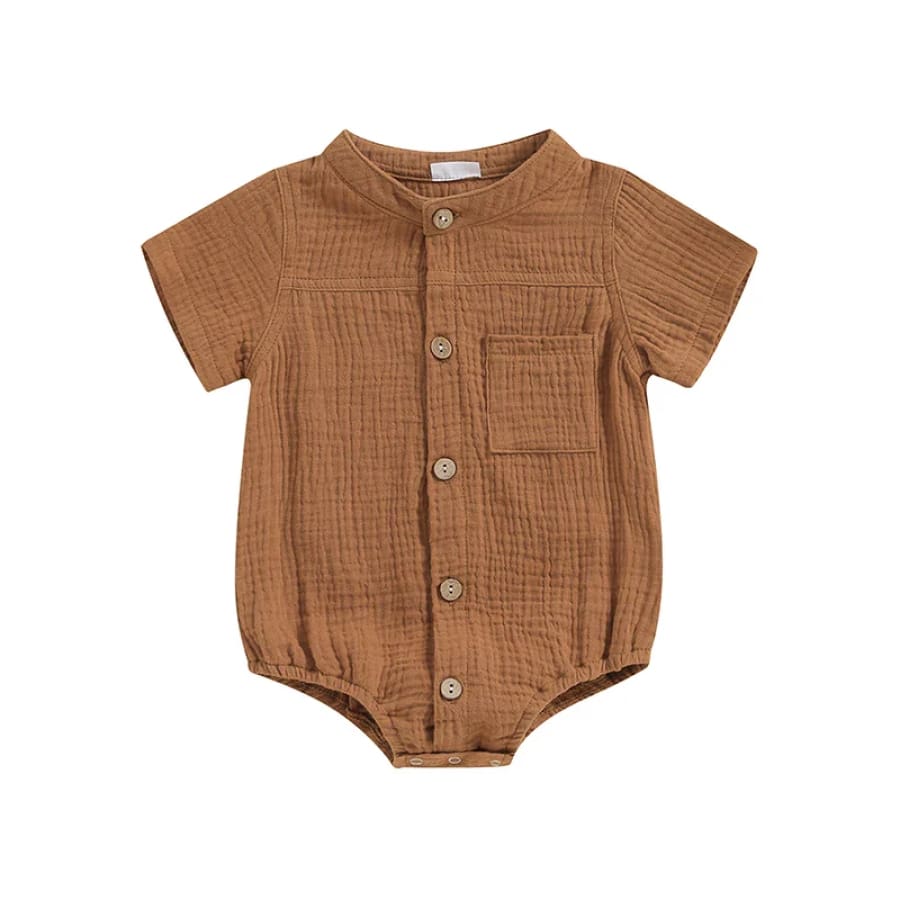 Bailey Button Up Onesie - Snow