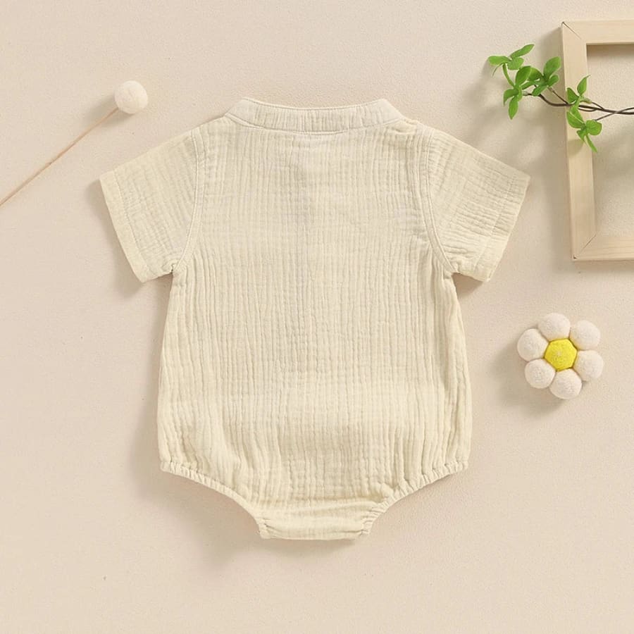 Bailey Button Up Onesie - Snow