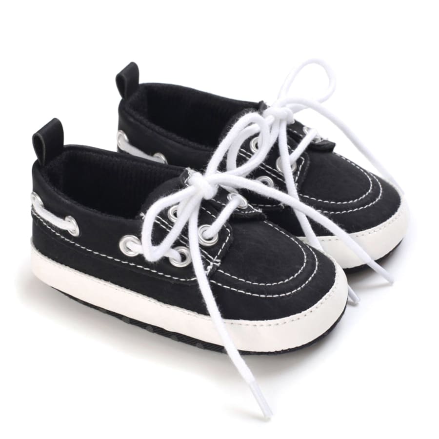 Bailey Lace Up Boat Shoe - Night - 0-6 Months