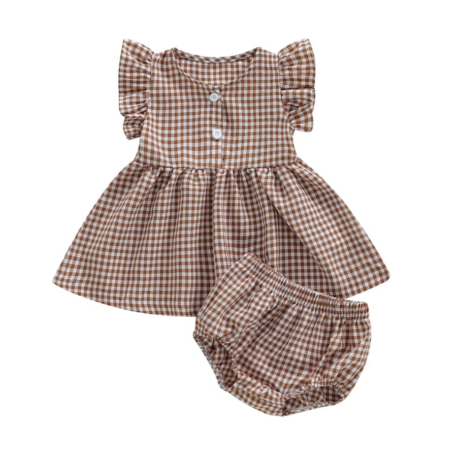 Bella Gingham Bloomer Set - Night