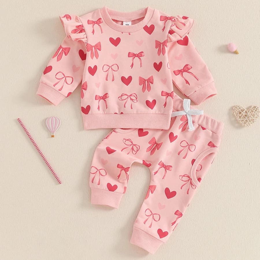 Billie Bow Trackie Set - 0-6 Months