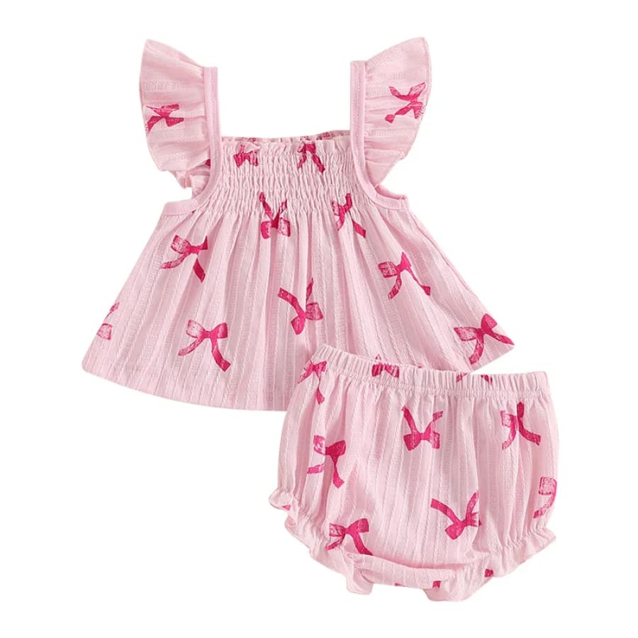 Billie Bows Babydoll Set - 0-3 Months