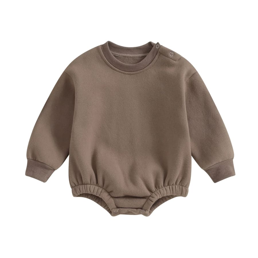 Billie Oversize Bubble Onesie - Choccy - 0-3 Months