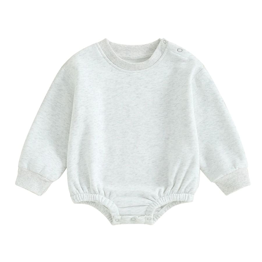 Billie Oversize Bubble Onesie - Light Grey - 0-3 Months
