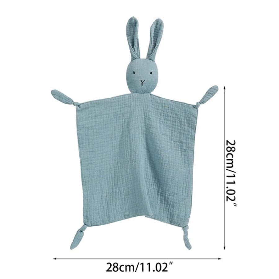 Bobbi the Bunny Cotton Muslin Baby Comforter — Grey