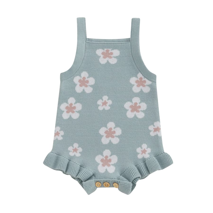 Bonnie Floral Knit Romper - 0-3 Months