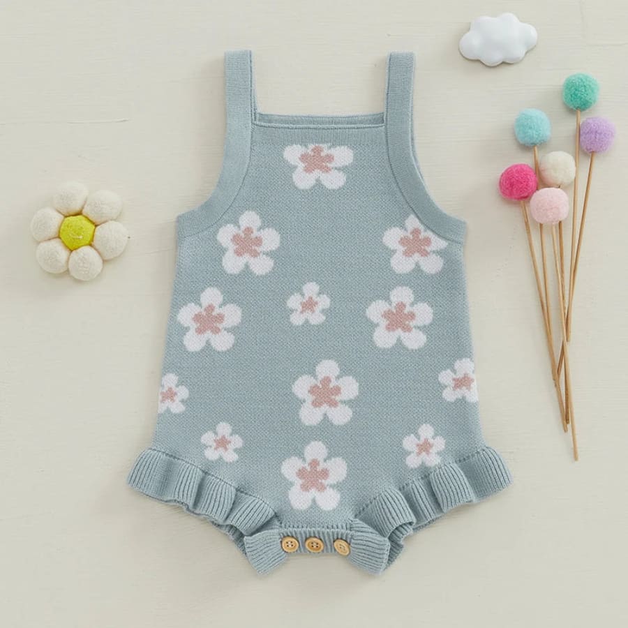 Bonnie Floral Knit Romper - 0-3 Months