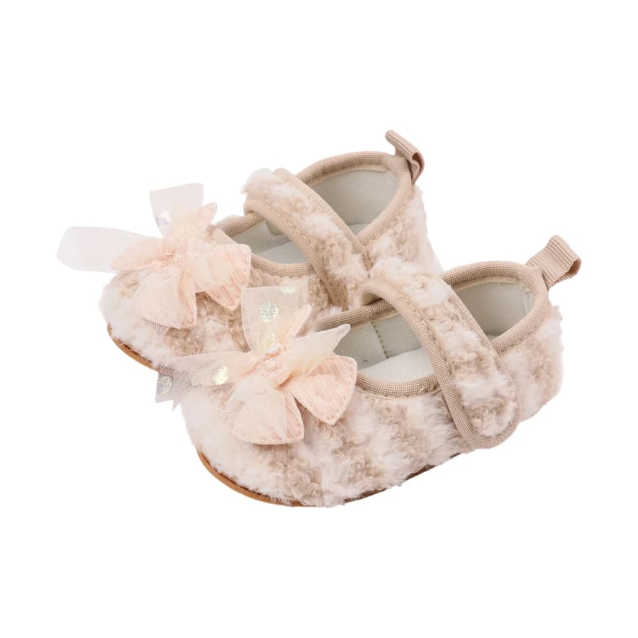 Bonnie Fluffly Ballet Flats - Natural - 0-6 Months