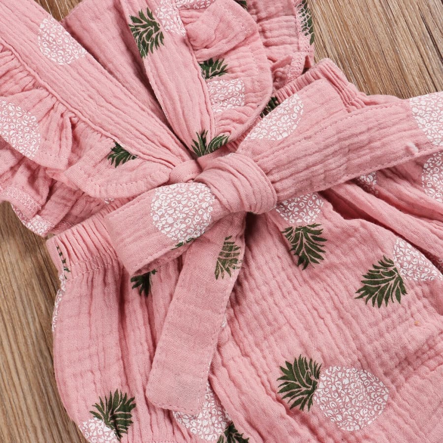 Bonnie Flutter Romper - Pink Pineapples - rompers rompers