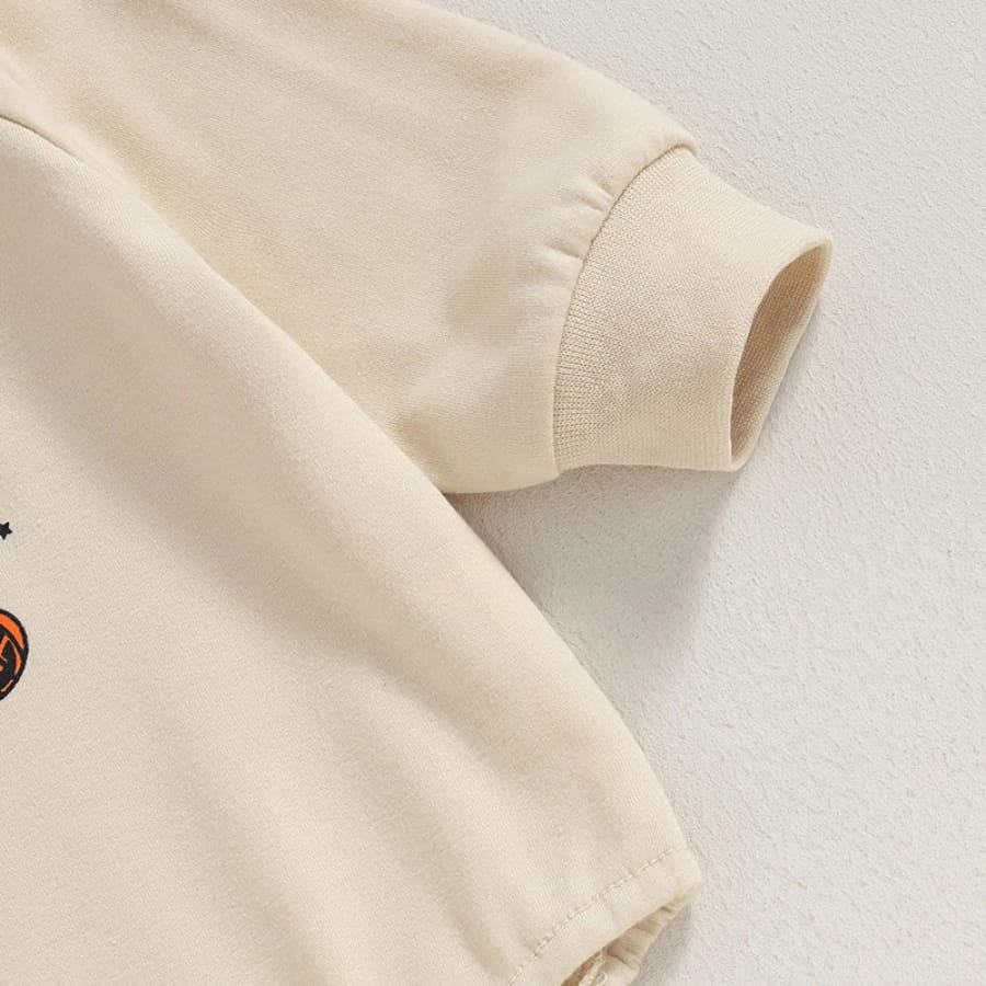 Boo Halloween Long Sleeve Onesie Natural